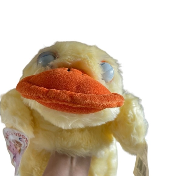 Vintage Google Eyed Duck Puppet 17” Stuffed Plush Yellow - Picture 5 of 8